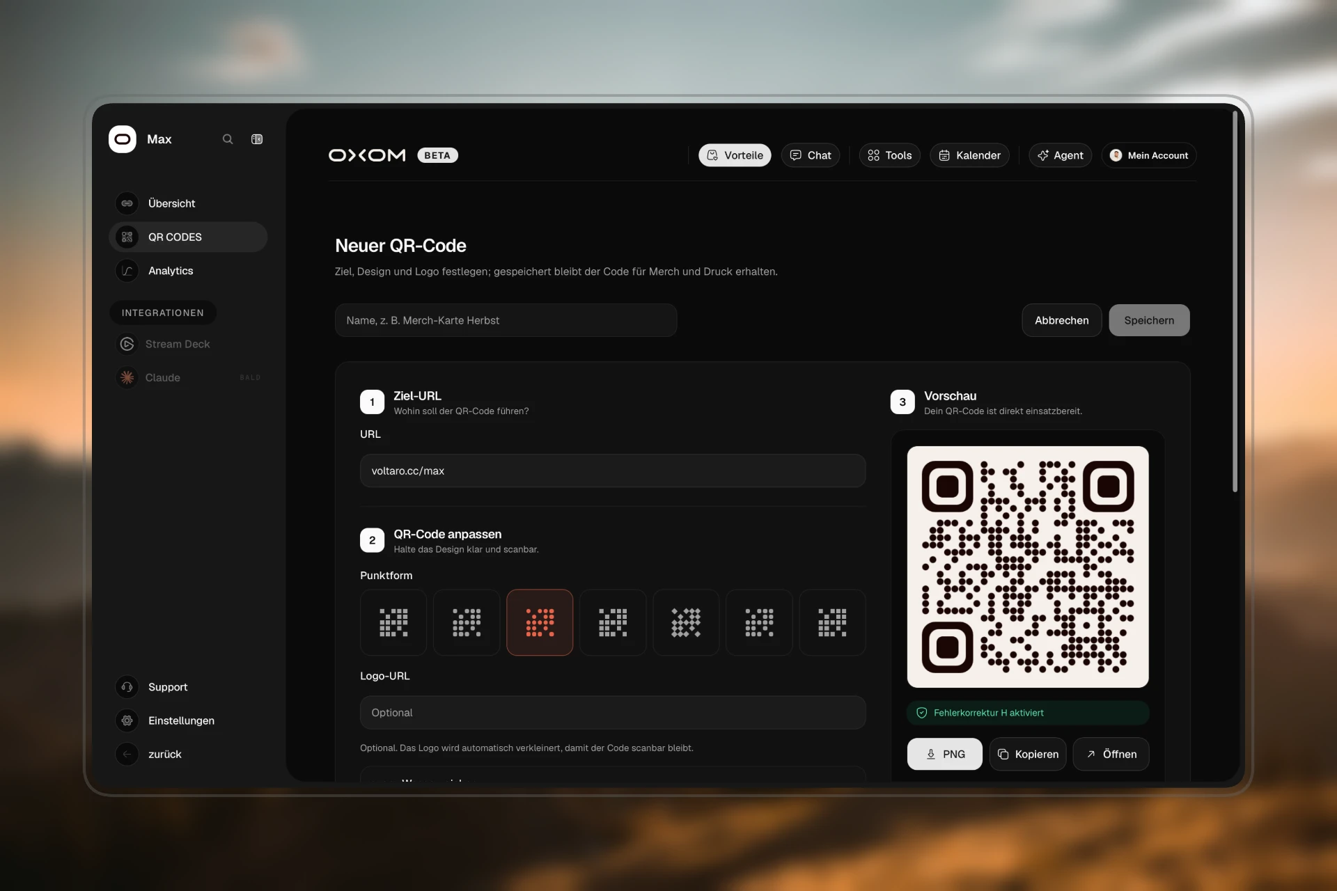QR-Code mit eigener Form, Farbe und Logo